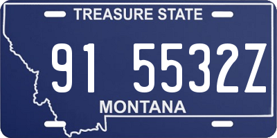 MT license plate 915532Z
