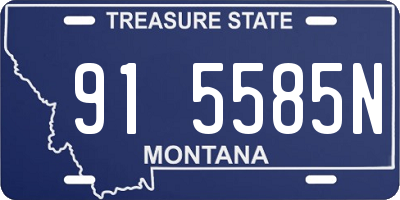 MT license plate 915585N
