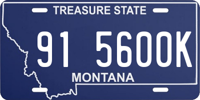 MT license plate 915600K