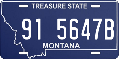 MT license plate 915647B