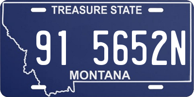 MT license plate 915652N