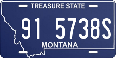 MT license plate 915738S