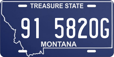 MT license plate 915820G
