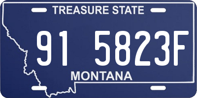 MT license plate 915823F