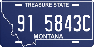 MT license plate 915843C