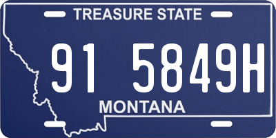 MT license plate 915849H