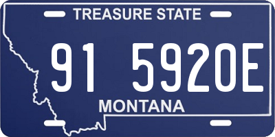 MT license plate 915920E