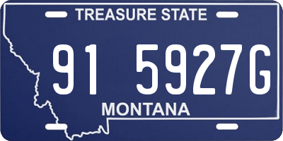 MT license plate 915927G