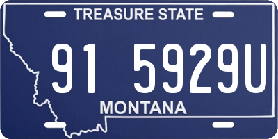 MT license plate 915929U