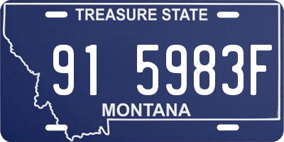 MT license plate 915983F