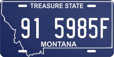 MT license plate 915985F