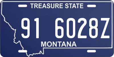 MT license plate 916028Z
