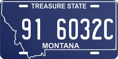MT license plate 916032C