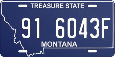 MT license plate 916043F