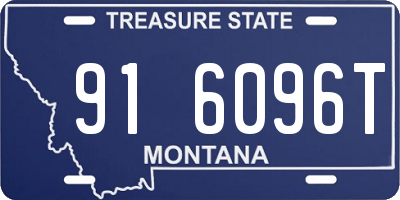 MT license plate 916096T