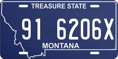 MT license plate 916206X