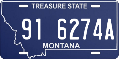 MT license plate 916274A
