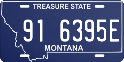 MT license plate 916395E