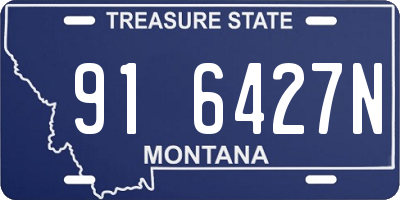 MT license plate 916427N
