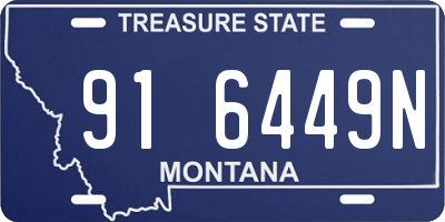 MT license plate 916449N