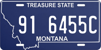 MT license plate 916455C