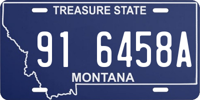 MT license plate 916458A