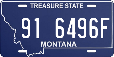 MT license plate 916496F