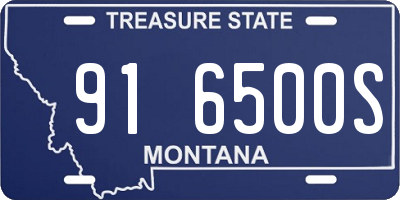 MT license plate 916500S