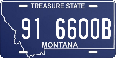 MT license plate 916600B