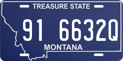 MT license plate 916632Q