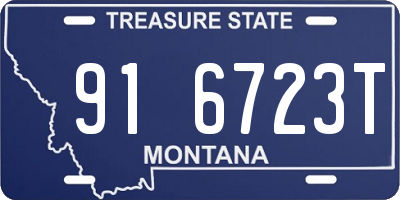 MT license plate 916723T
