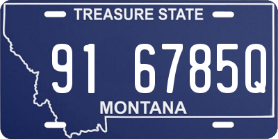 MT license plate 916785Q