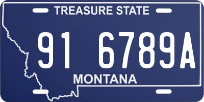 MT license plate 916789A