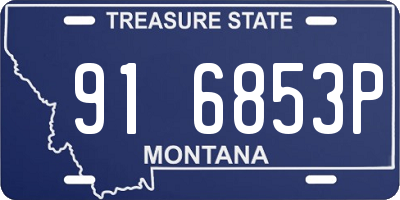 MT license plate 916853P