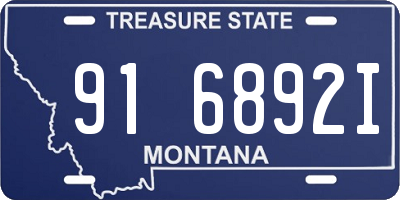MT license plate 916892I