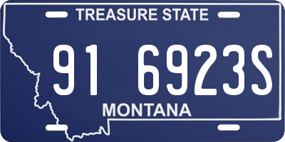 MT license plate 916923S