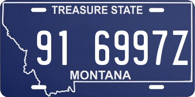 MT license plate 916997Z