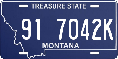 MT license plate 917042K