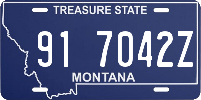 MT license plate 917042Z