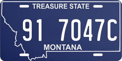 MT license plate 917047C