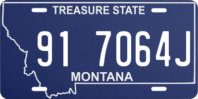 MT license plate 917064J