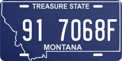 MT license plate 917068F
