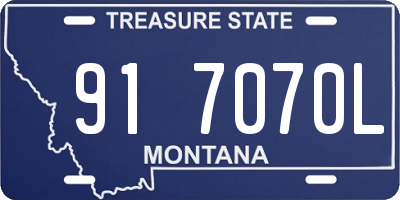 MT license plate 917070L