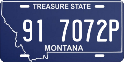 MT license plate 917072P