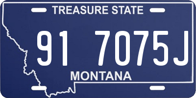 MT license plate 917075J