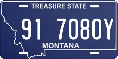 MT license plate 917080Y