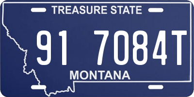 MT license plate 917084T