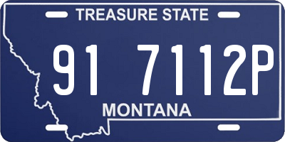 MT license plate 917112P