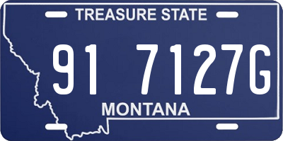 MT license plate 917127G