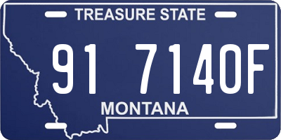MT license plate 917140F